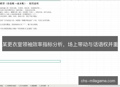 某更衣室领袖效率指标分析，场上带动与话语权并重